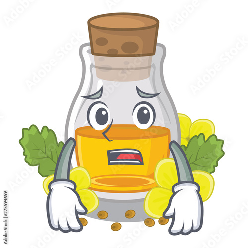 Afraid mustard oil wrapped in mascot box