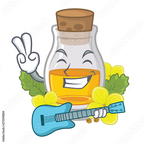 With guitar mustard oil wrapped in mascot box