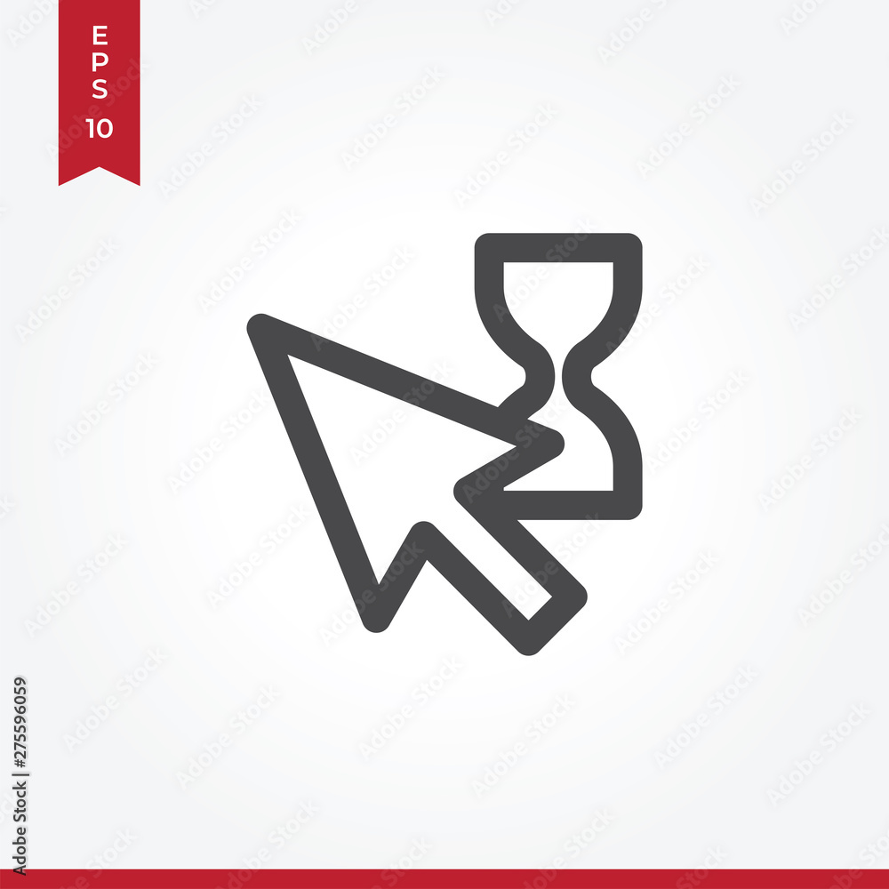 Wait cursor vector icon in modern style for web site and mobile app Wait cursor vector icon in modern style for web site and mobile app