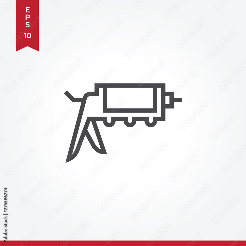 Caulk gun vector icon in modern style for web site and mobile app Caulk gun vector icon in modern style for web site and mobile app