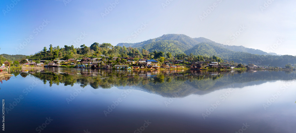 panorama of Ban Rakthai ,Mae Hong son north , Thailand