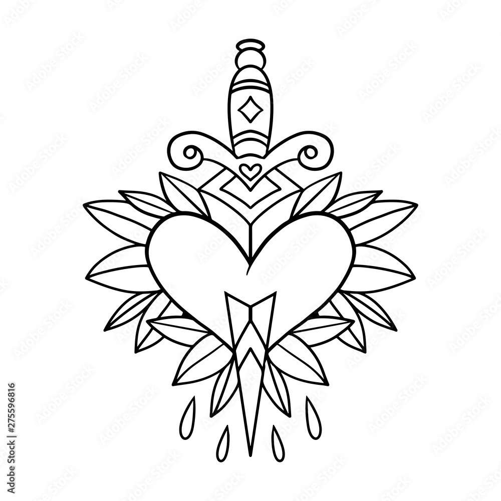Dagger tattoo Cut Out Stock Images  Pictures  Alamy