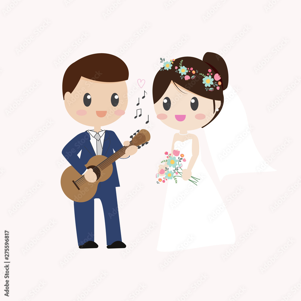 beautiful bride and groom couple in wedding dress holding hands on ...