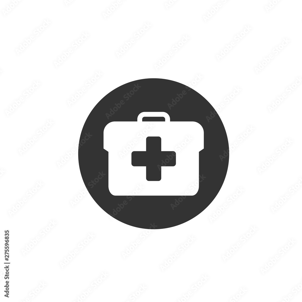 Medicine Briefcase icon template black color editable. Medicine Briefcase symbol vector sign isolated on white background. Simple logo vector illustration for graphic and web design. Medicine Briefcase icon template black color editable. Medicine Briefcase symbol vector sign isolated on white background. Simple logo vector illustration for graphic and web design.