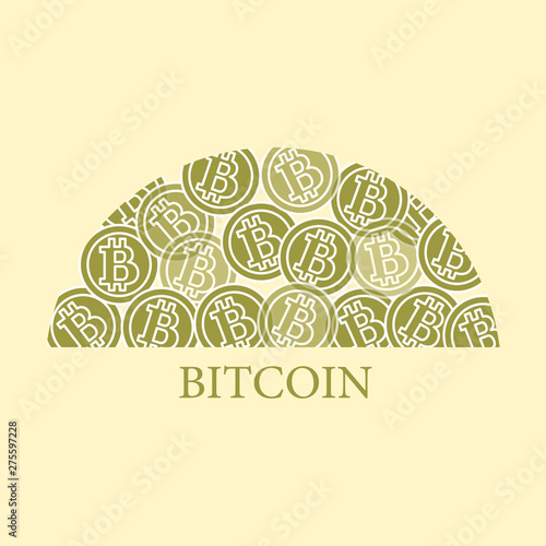 Bitcoins. Digital currency. Blockchain technology.