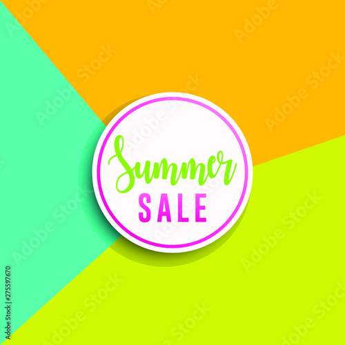 Unique Modern Summer Time Design Background Banner Template with Text It's Summer Time for Used Personally and All Business Company