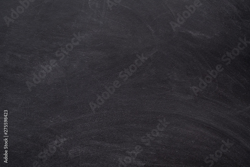 School life concept. Black empty, clean chalkboard abstract art background. Copy space.