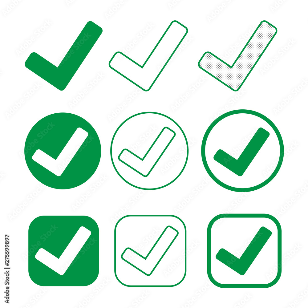 Simple Tick icon accept approve sign Simple Tick icon accept approve sign