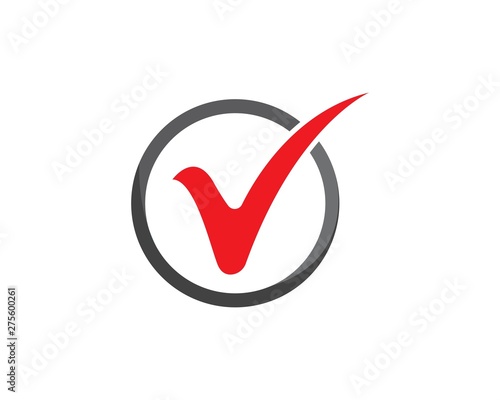 Check mark creative icon flat template vector