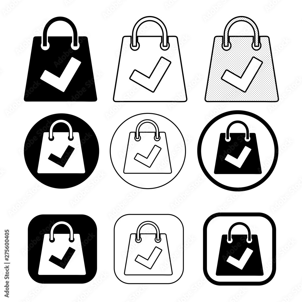 Shopping bag icon Sale package sign Shopping bag icon Sale package sign