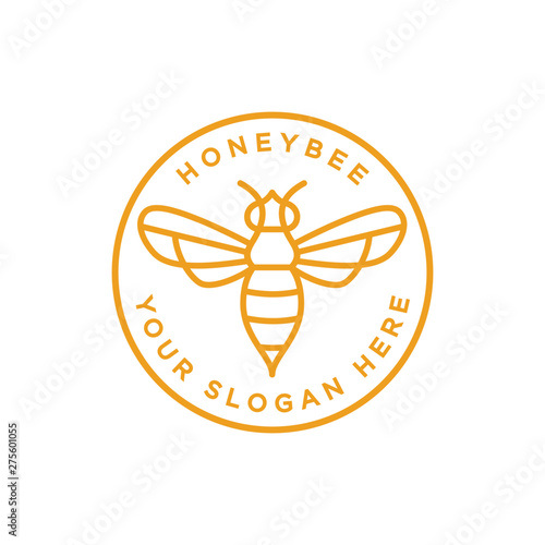 Bee logo design concept.