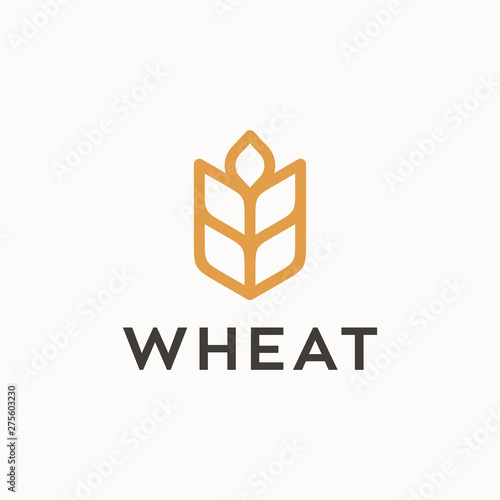 Wheat logo design concept.