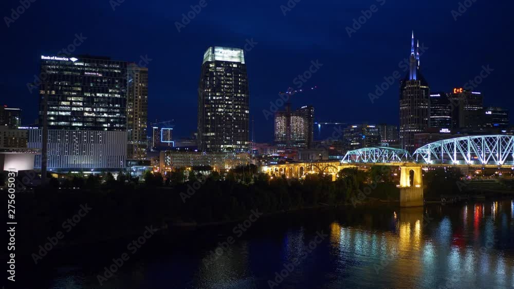 Nashville by night - view over the skyline - travel photography Nashville by night - view over the skyline - travel photography