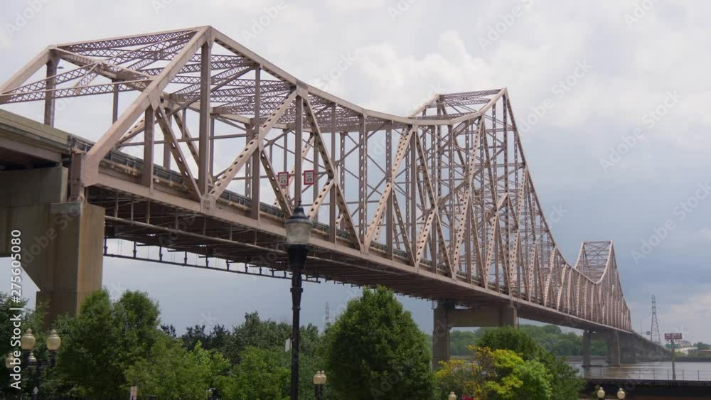 Martin Luther King Bridge over Mississippi River in St. Louis - travel photography Martin Luther King Bridge over Mississippi River in St. Louis - travel photography