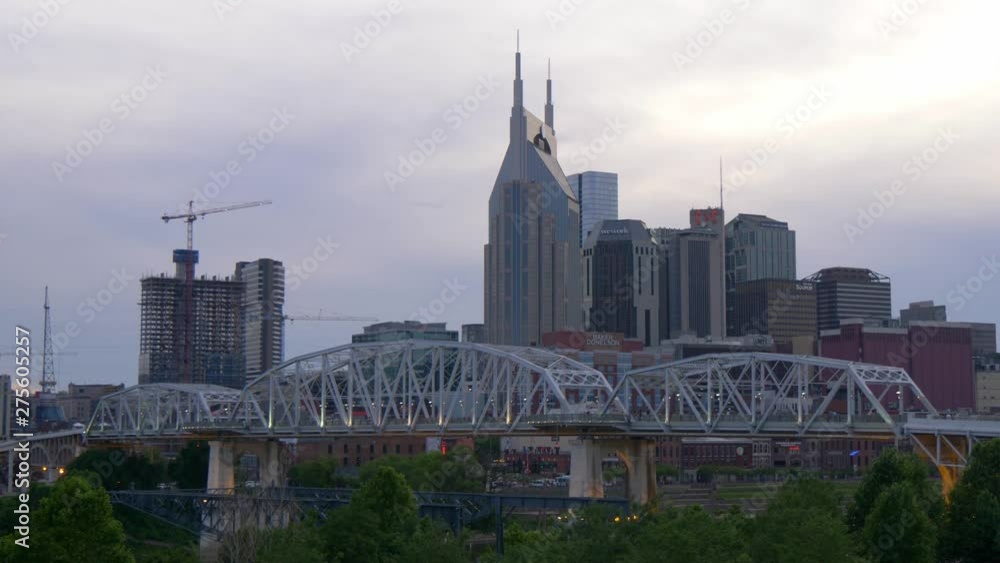 View over the skyline of Nashville in the evening - travel photography View over the skyline of Nashville in the evening - travel photography