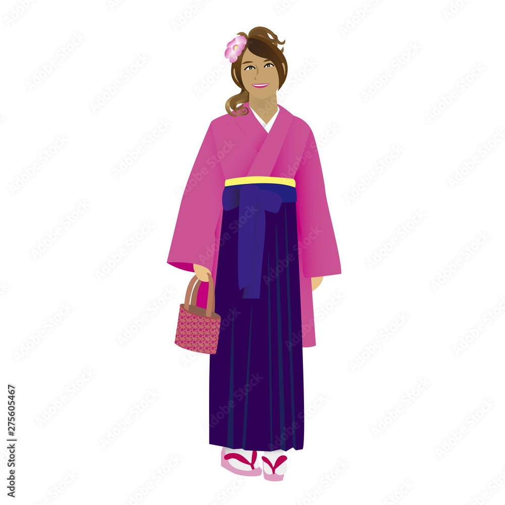 袴女の子 Stock イラスト Adobe Stock