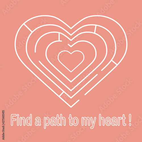 Labyrinth to the heart. Valentine's Day