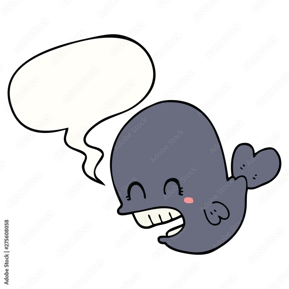 cartoon whale and speech bubble cartoon whale and speech bubble