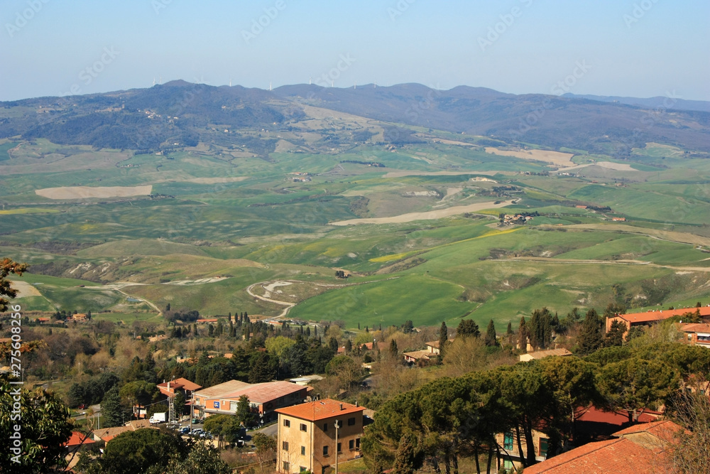 View of green Tuscan hills, Italy View of green Tuscan hills, Italy