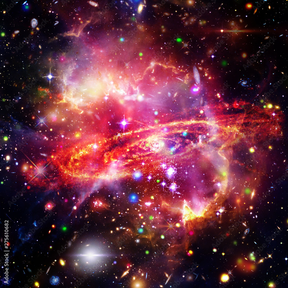 Fototapeta premium Space Background with Colorful Galaxy Cloud Nebula. The elements of this image furnished by NASA.