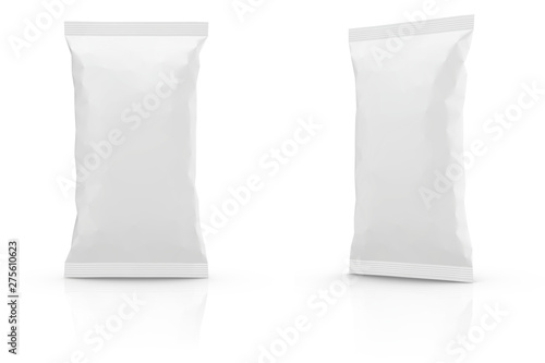 Realistic Blank Mock-up Bag isolated on white background. 100x180mm.