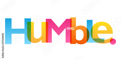 HUMBLE. colorful vector typography banner
