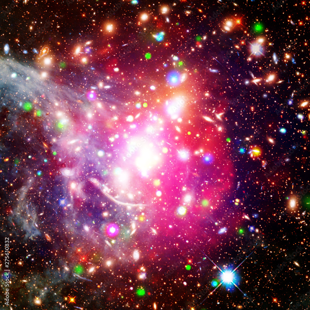 Colorful starry outer space background. The elements of this image furnished by NASA.