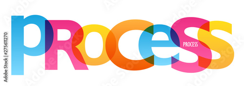 PROCESS colorful vector typography banner