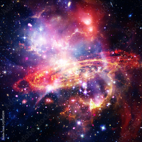 Space Background with Colorful Galaxy Cloud Nebula. The elements of this image furnished by NASA. © wowinside