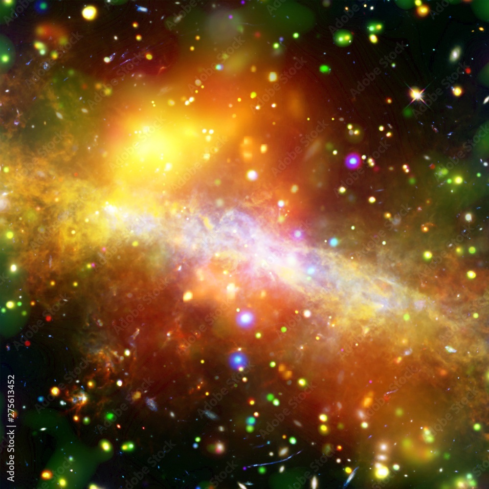 Star field in space a nebulae and a gas congestion. The elements