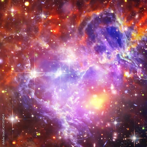 Remarkable galaxy. Stars  nebula  space gas. The elements of thi