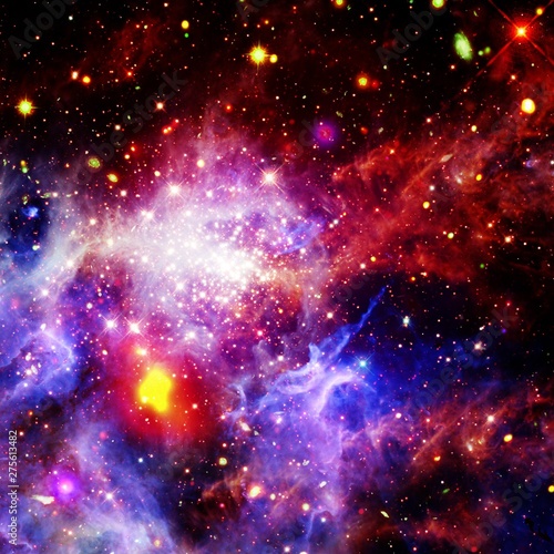 Beautiful galaxy. Nebulae and stars. The elements of this image furnished by NASA. © wowinside