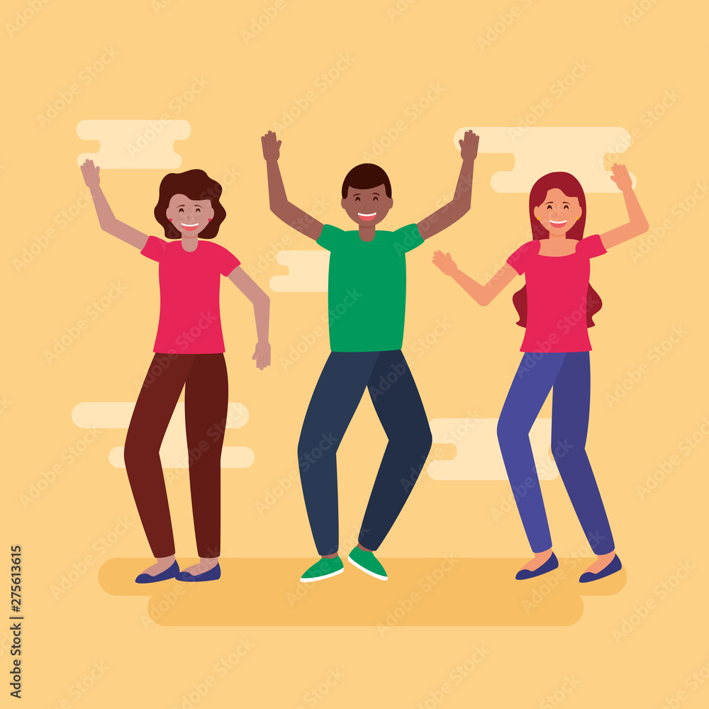 Fototapeta premium happy young people