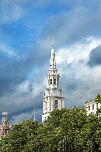 bell tower of Church of Saint Martin in the Fields in London