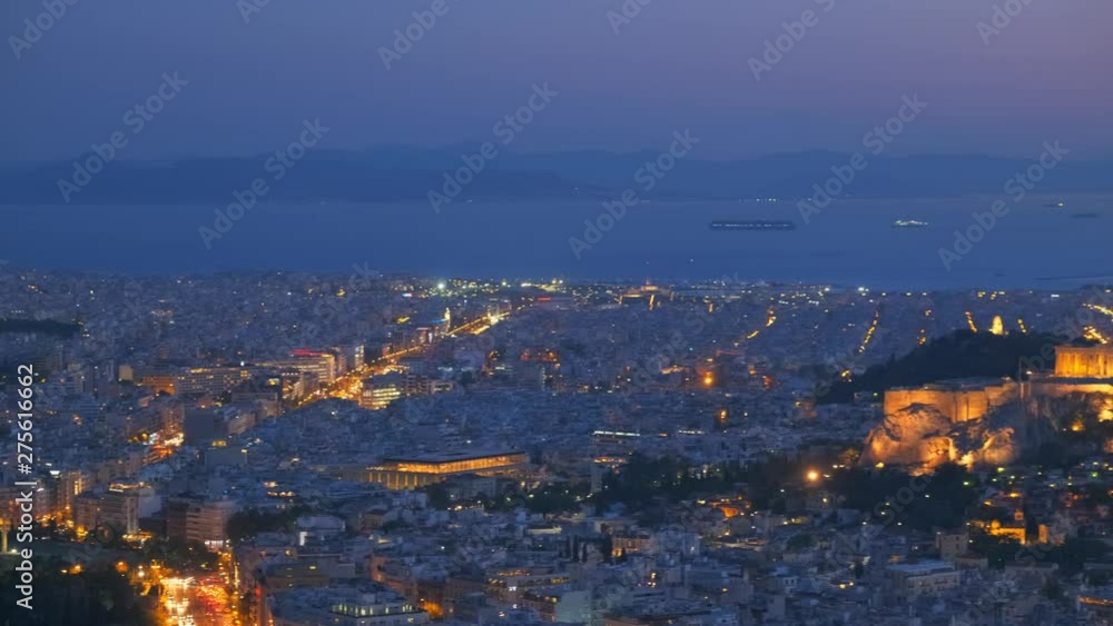 Iconic Parthenon Temple at the Acropolis of Athens, Greece
