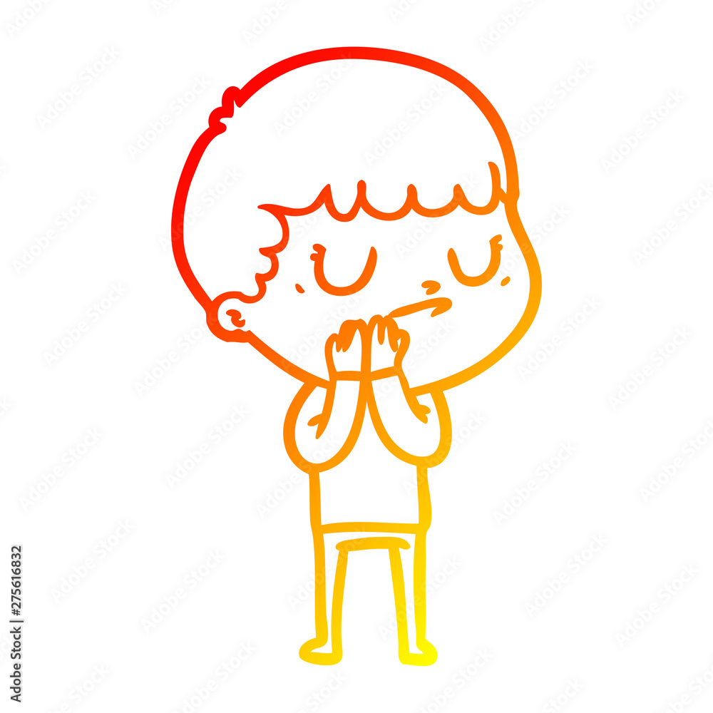 warm gradient line drawing cartoon grumpy boy warm gradient line drawing cartoon grumpy boy
