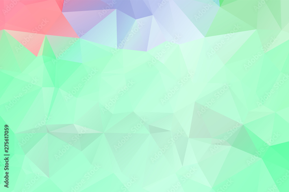 Obraz premium Light Green vector polygon abstract backdrop. Polygonal abstract vector with gradient. Textured pattern for your backgrounds