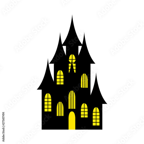 Halloween black castle
