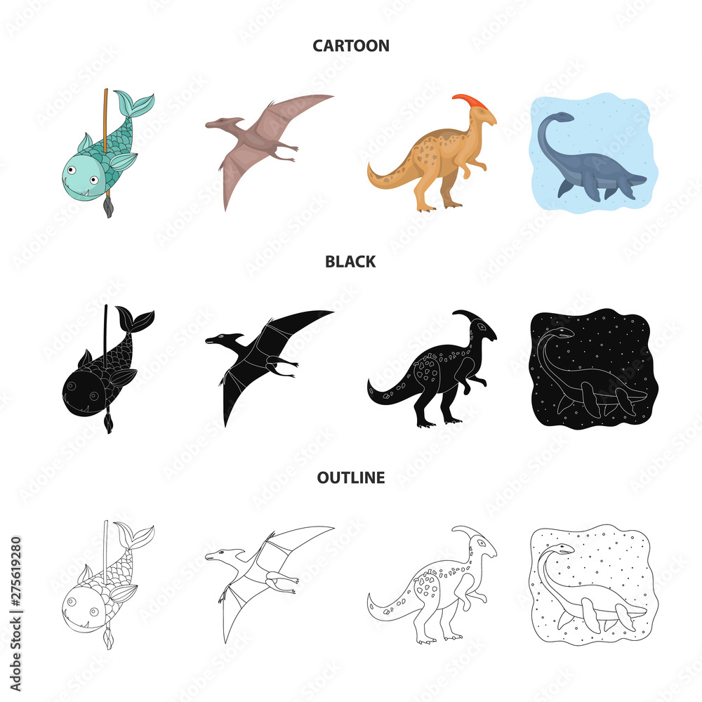 Vector illustration of animal and character sign. Collection of animal and ancient stock vector illustration.
