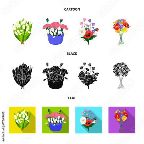 Isolated object of spring and wreath sign. Set of spring and blossom stock vector illustration.