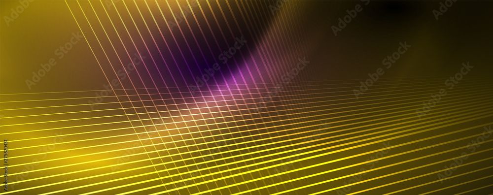 Color light with lines, outer space background, bright rays Color light with lines, outer space background, bright rays