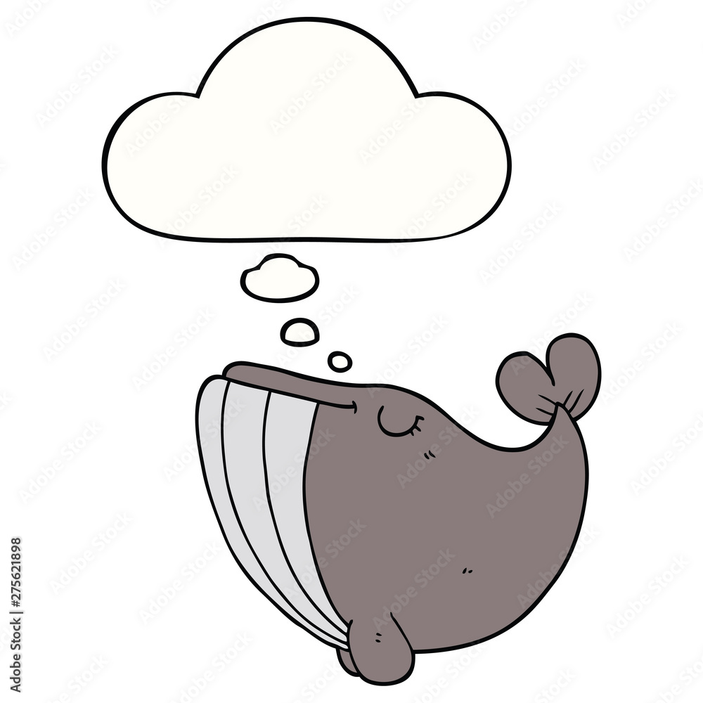 cartoon whale and thought bubble cartoon whale and thought bubble