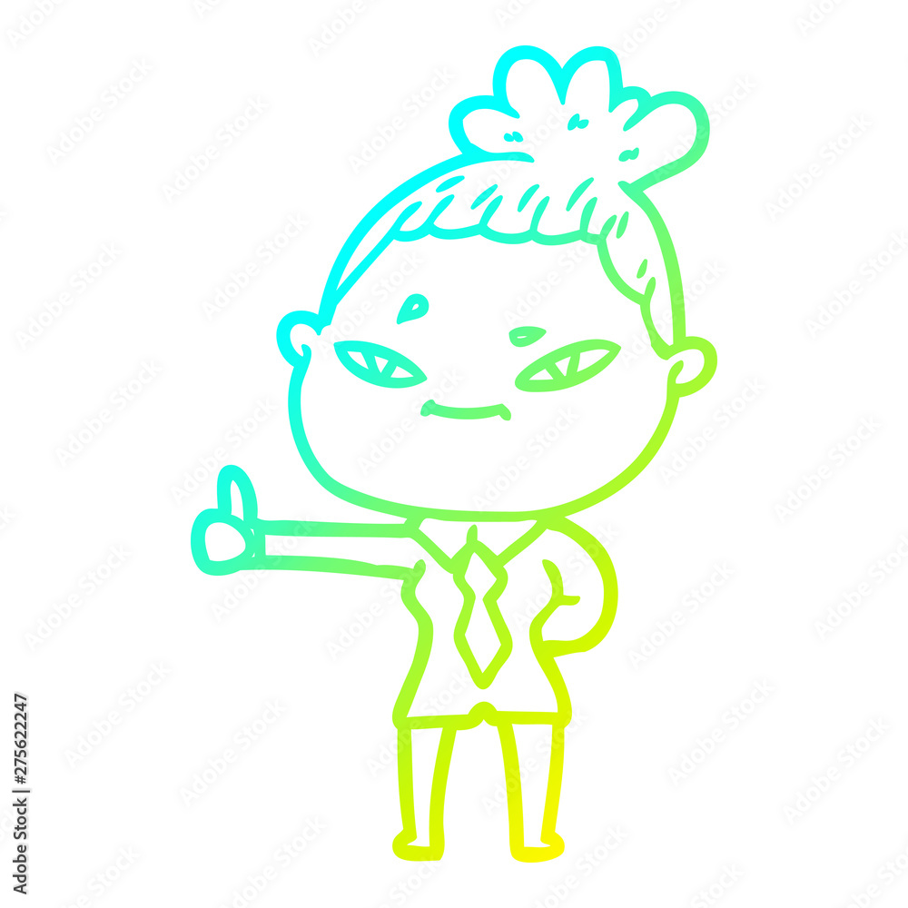 cold gradient line drawing cartoon woman cold gradient line drawing cartoon woman
