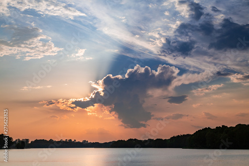 Amazing sunset at the lake ...