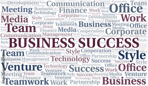 Business Success word cloud. Collage made with text only.