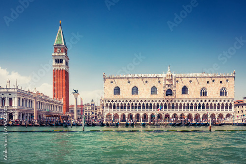 Doge's Palace in Venice on a summer day. Scenic travel background.