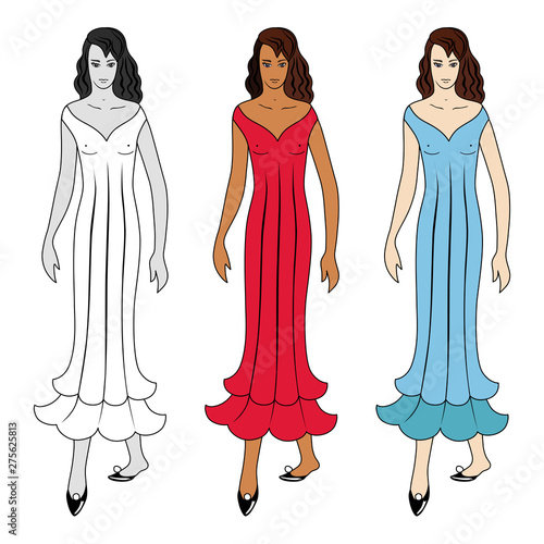Fashion woman dress figure