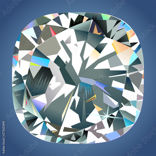 Abstract diamond mural interior painting cushion background