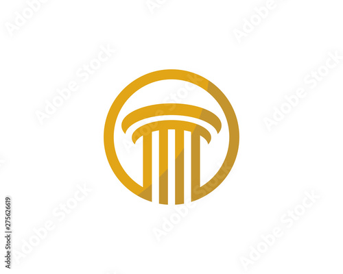 Pillar Logo Template. Column Vector illustration design 