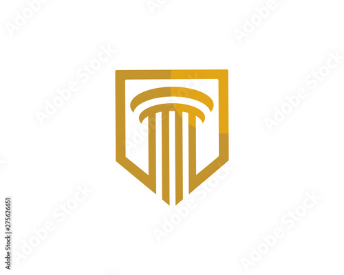 Pillar Logo Template. Column Vector illustration design 